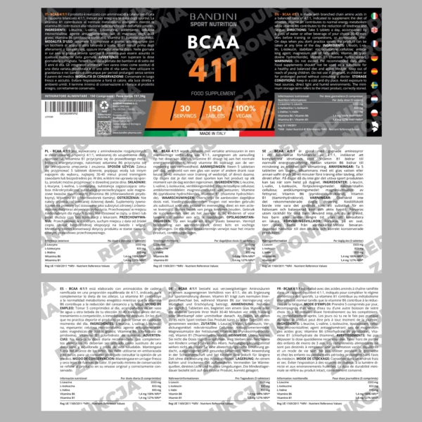 Suplement diety z BCAA 4 1 1 150