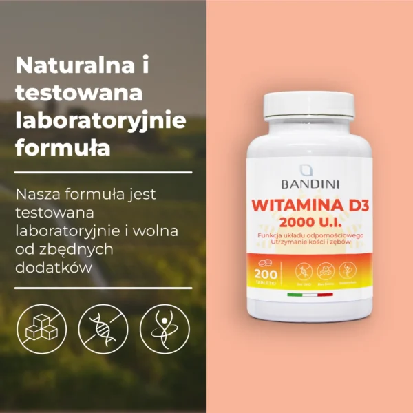 Suplement diety z witaminą D3 2000 IU