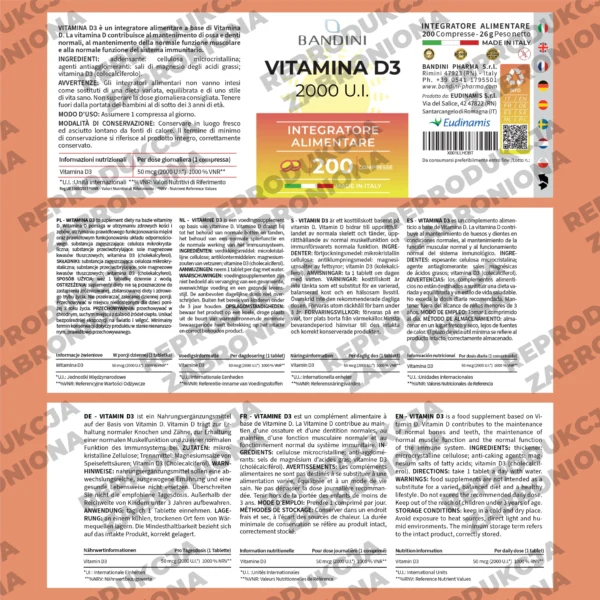 Suplement diety z witaminą D3 2000 IU