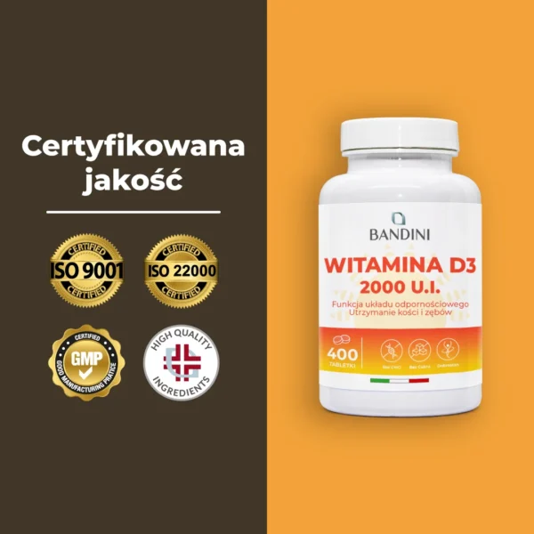Suplement diety z witaminą D3 2000 IU