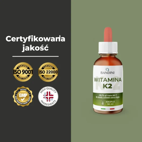 Suplement diety z K2 MK7 w kroplach