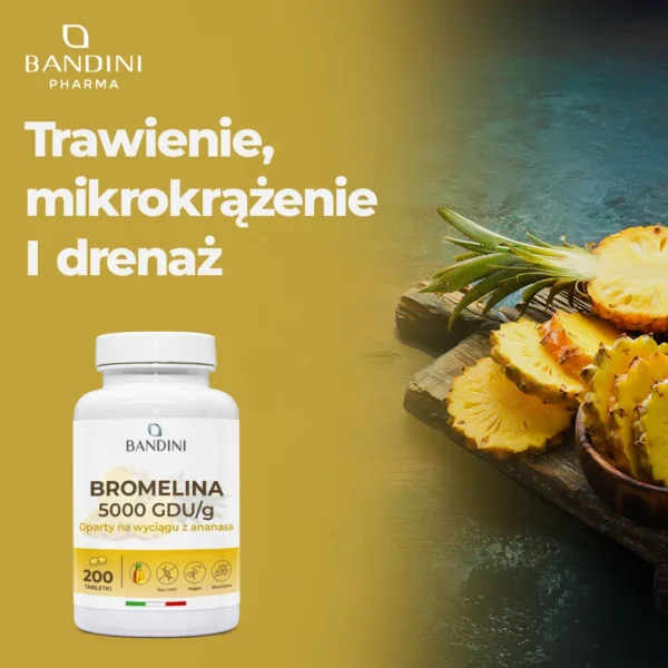 Bromelaina - 200 tabletek - obrazek 2