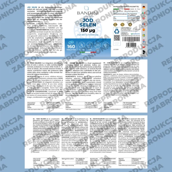 Jod + Selen 225mcg - 160 tabletek - obrazek 5