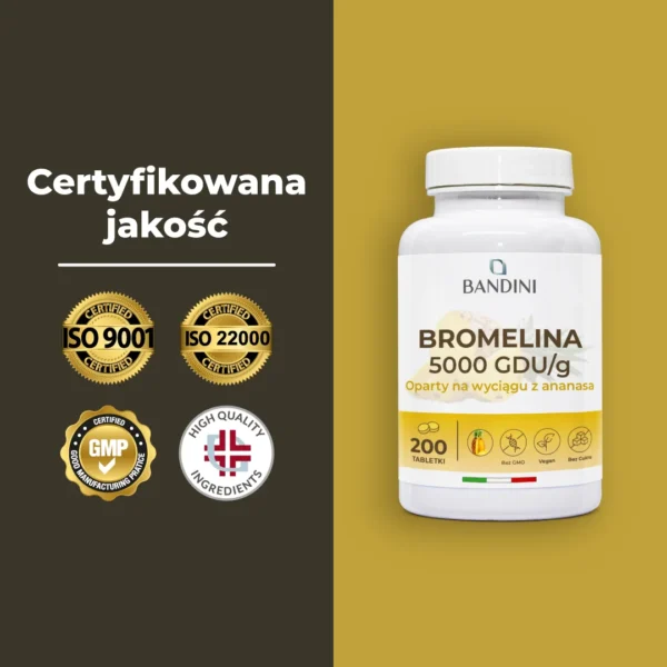 Suplement diety z bromelainą 5000 GDU