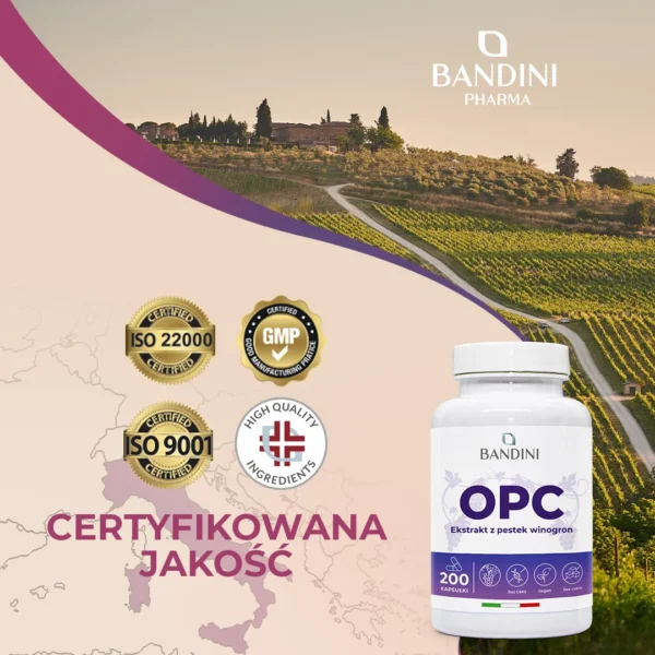 Suplement diety z ekstraktem z pestek winogron OPC
