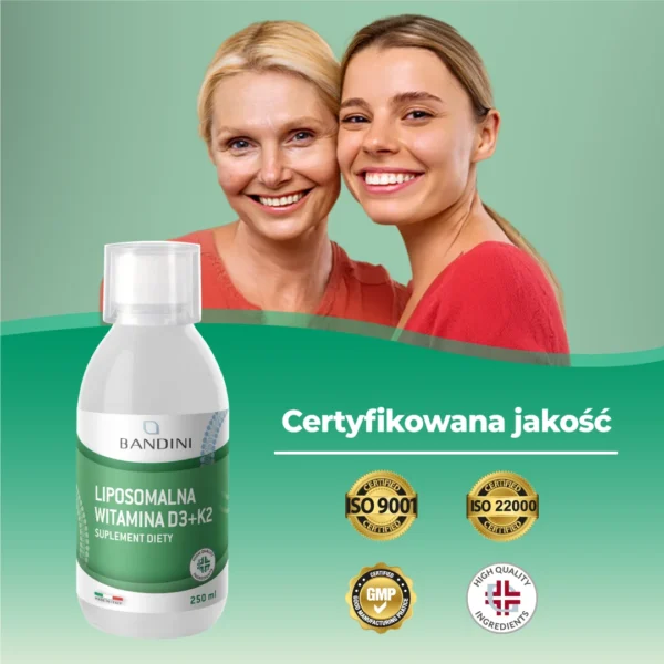Suplement diety liposomalny z witaminą D3+K2