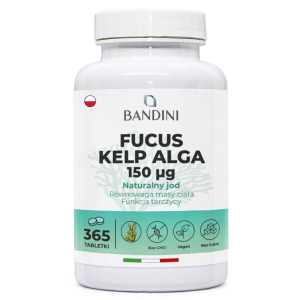 Fucus Kelp Algae 150mcg – 365 tabletek