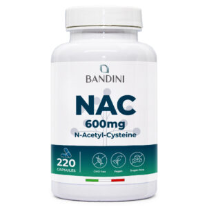 NAC N Acetylo Cysteina 600mg 220 kapsułek BANDINI main