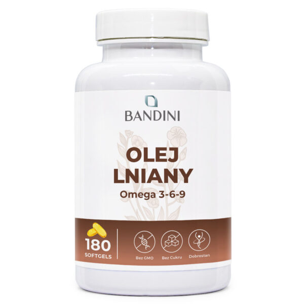 Olej lniany – 180 kapsułek
