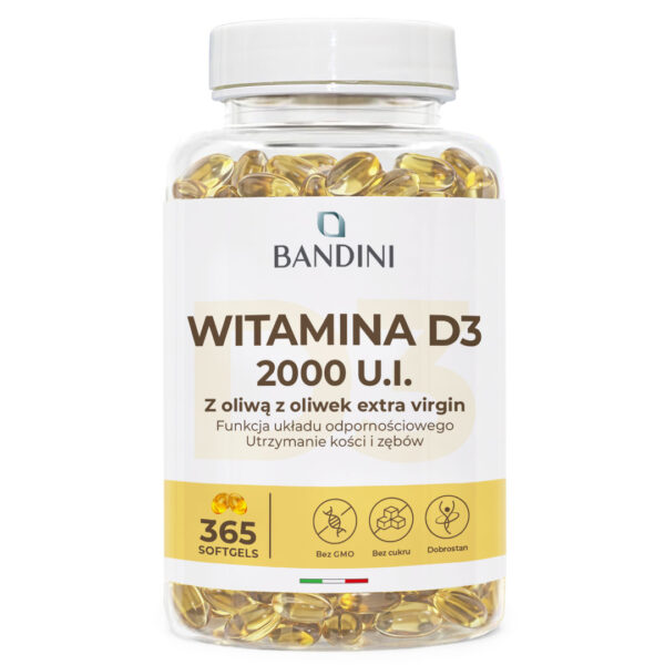 Witamina D3 – 365 kapsułek miękkich