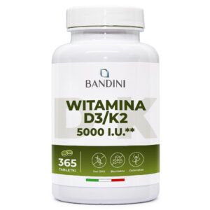 Witamina D3 i K2 5000 IU 365 tabletek BANDINI main